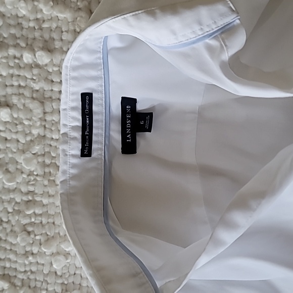 Lands' End Women's White Button-Down Shirt - Picture 6 of 6